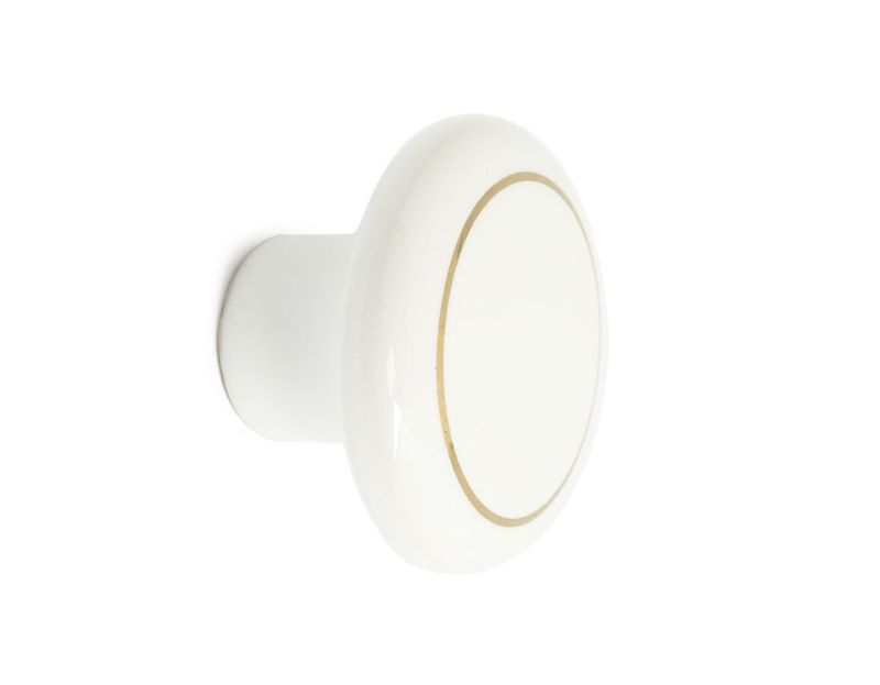 Habo Knopp James Porslin Vit SB