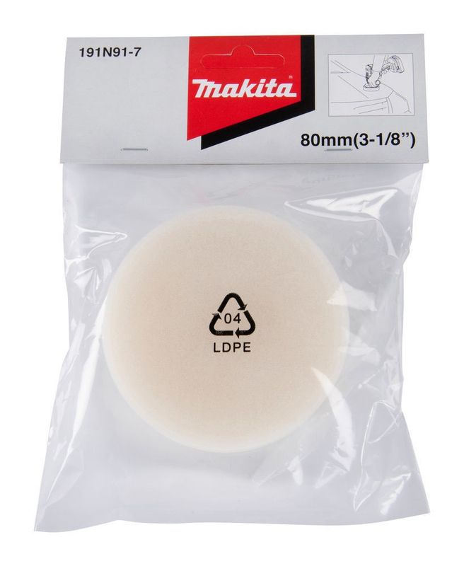 Makita 191N91-7 Svampdyna 80mm Vit