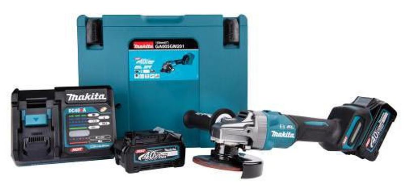 Makita GA005GM201 Vinkelslip XGT® 40V 125mm (2x4,0Ah)
