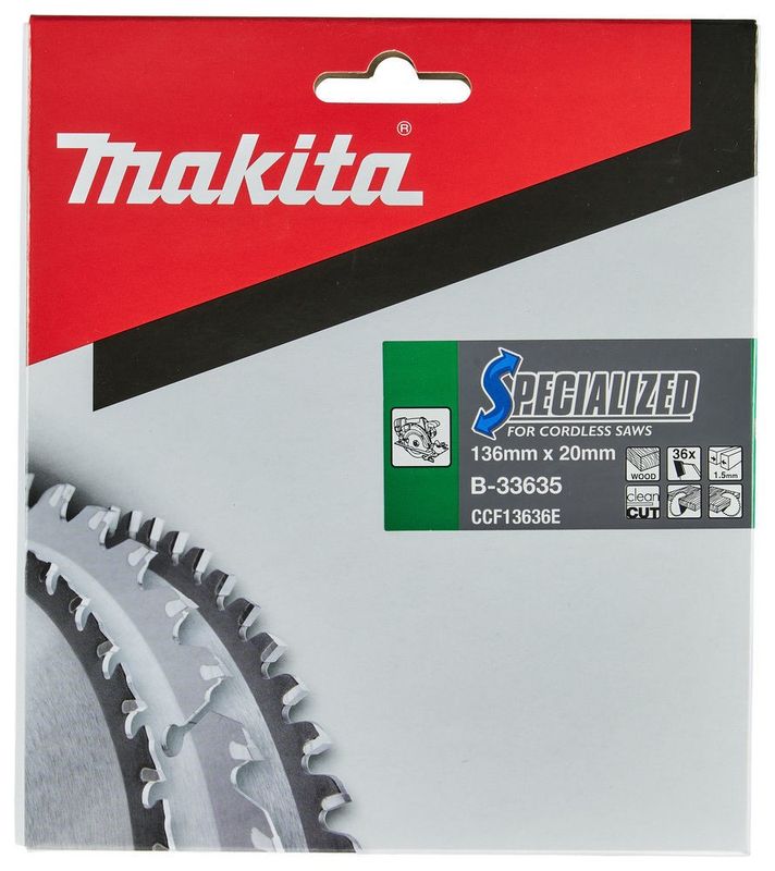 Makita B-33635 Sågklinga Specialized T.C.T 136x20 mm 36T