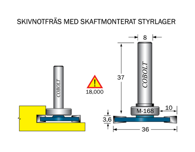 Cobolt Skivnotfräs L=3.6 F=10 D=36 S=8