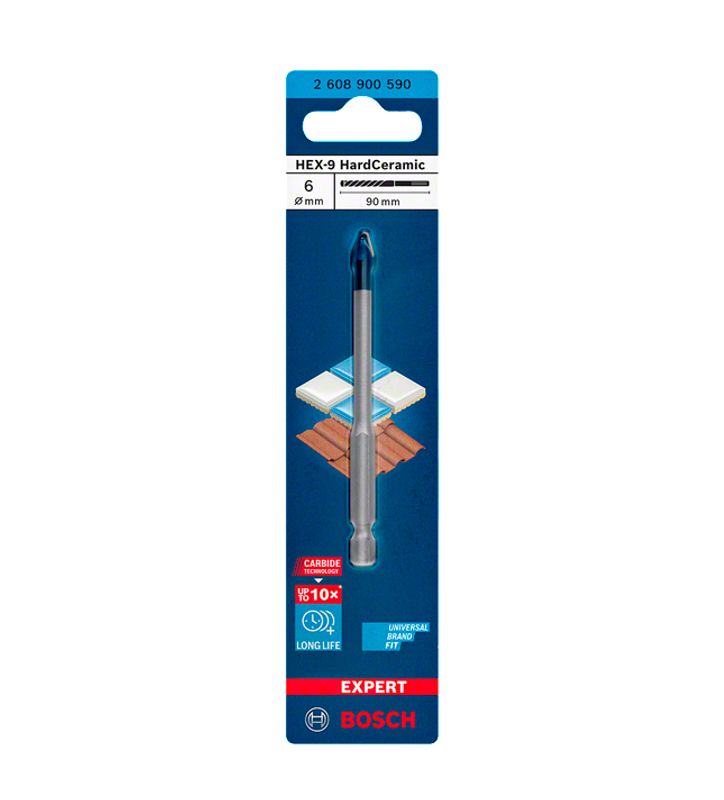 Bosch Expert HEX-9 HardCeramic borr för takpannor, klinker