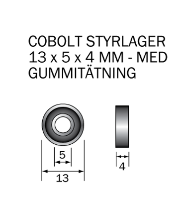 Cobolt M-135X Kullager 13 x 5 x 4 mm
