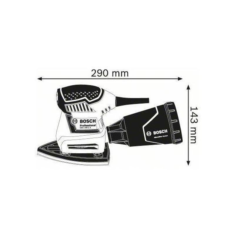 Bosch GSS 160-1 Multi Planslipmaskin i L-Boxx (3st Slipplattor)