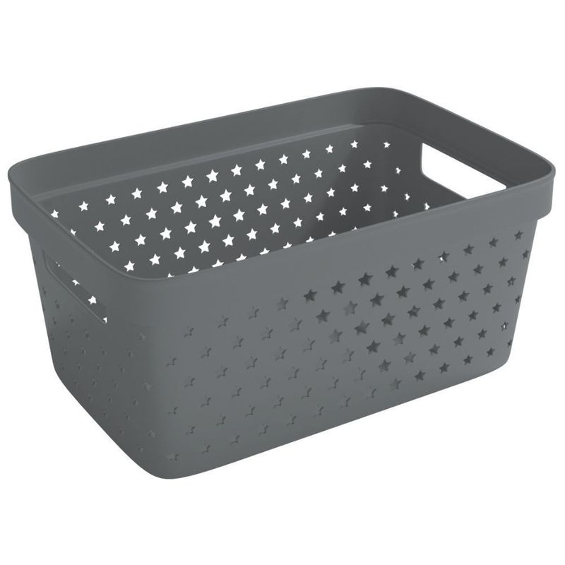 Nordiska Plast Förvaringskorg Star Basket 4,5L Grå