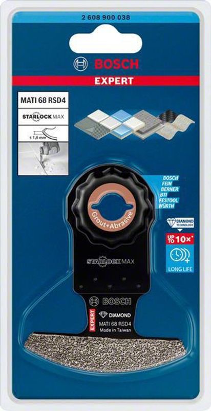 Bosch Expert Corner Blade MATI 68 RD4 blad för mulitverktyg, 68 x 10 mm