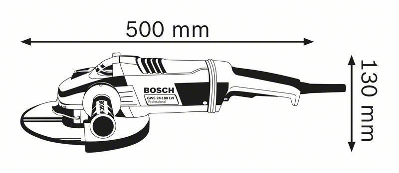 GWS 24-180 LVI Bosch Vinkelslip 180mm 2400W