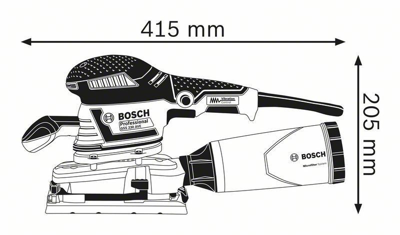 Bosch GSS230AVE Planslip L-BOXX (92x182mm)