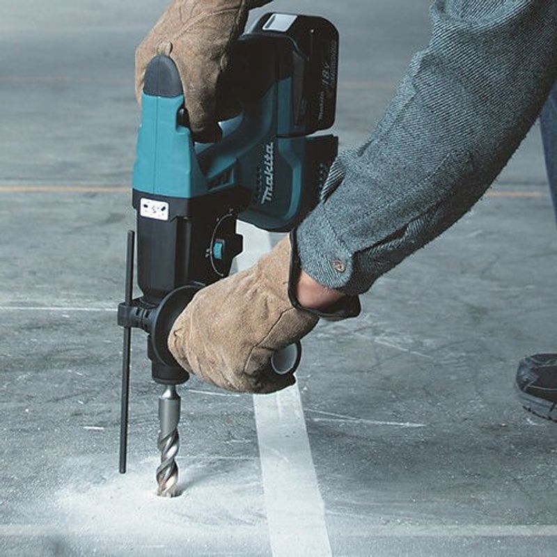 Makita DHR243ZJW Kombihammare HEPA SDS+ 18V (Utan batterier)