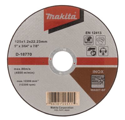 Makita D-18770 Kapskiva 125mm (Metall & Rostfritt)