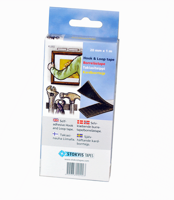 Stokvis Kardborretejp Svart 20mm x 1m
