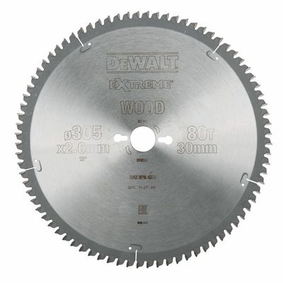 DeWalt DT4283 Sågklinga 305mm 80T (Fanér,Aluminium,Plast)