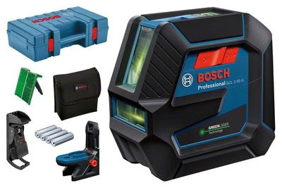 Bosch GCL 2-50/RM10/CLIP/CASE Kombilaser Grön