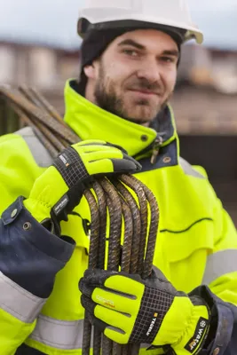 TEGERA 9128 Arbetshandske Varmfodrad Vinter Varsel Gul