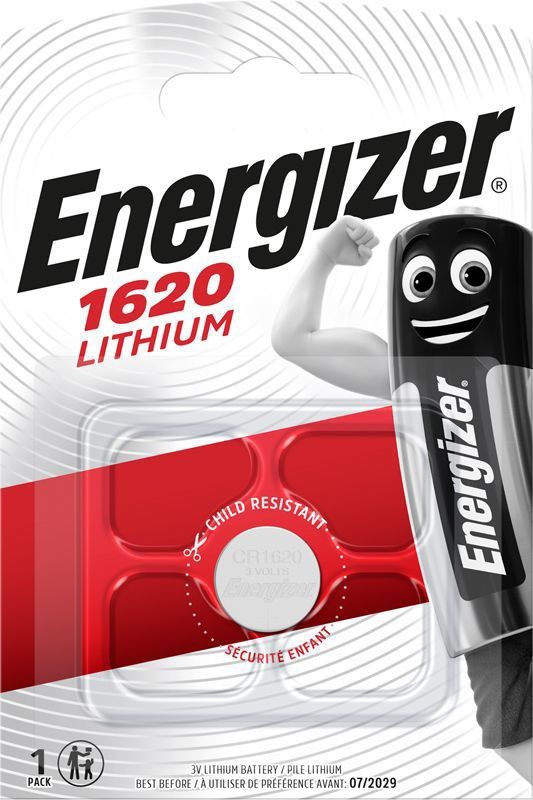 Energizer Lithium CR1620 Knappcellsbatteri 3V