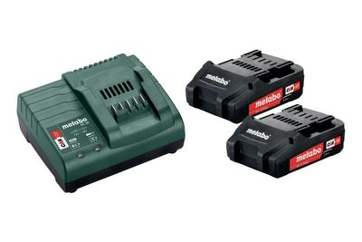 Metabo 18V 2,0 Ah Batterisats – 2 Batterier och Laddare
