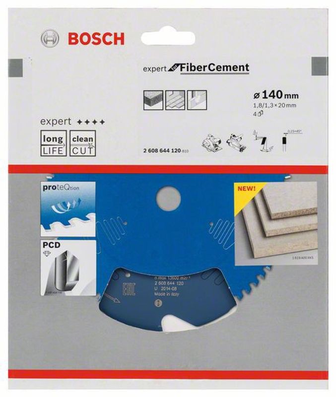 Bosch Cirkelsågsklinga 165x20x2,2mm 4T EXPERT FOR FIBER CEMENT