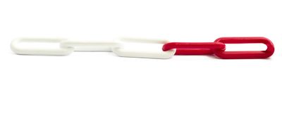 Habo Kätting 300 Plast 6mm Röd/Vit 30m RLE