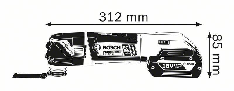 Bosch GOP 18V-28 V-EC Multimaskin STARLOCK 18V (2x5,0ah)