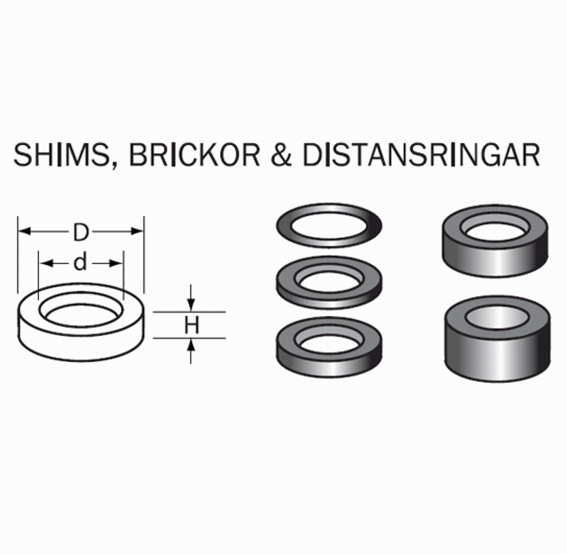 Cobolt Sats distansbrickor & shims