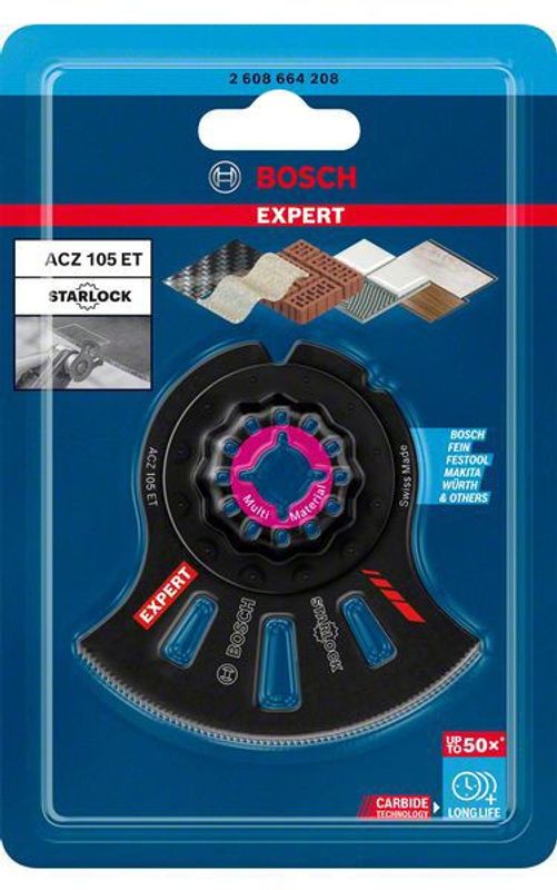 Bosch Expert MultiMaterial Segment Blade (Expert MultiMaterial segmentblad) ACZ 105 ET för multiverktyg, 1 st