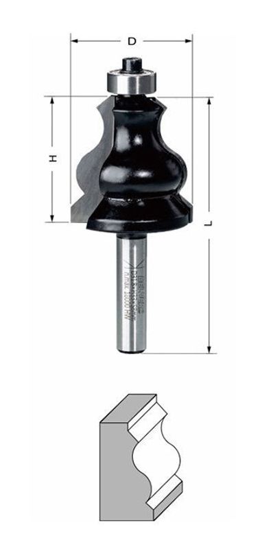 Delver Listprofilfräs 31,8x33x78 S=8