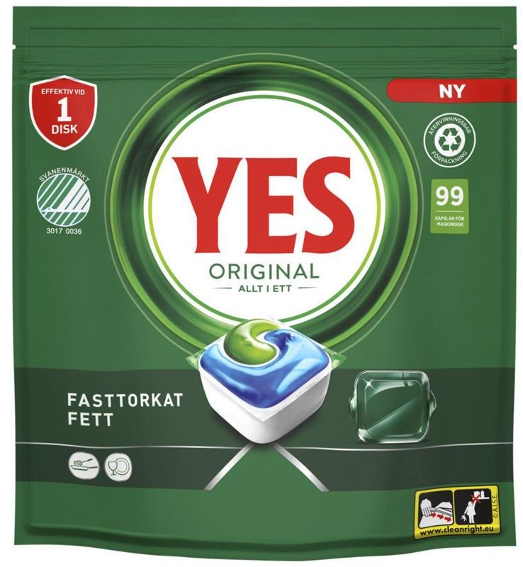 Yes Original All in One Diskmaskinstabletter - 99st