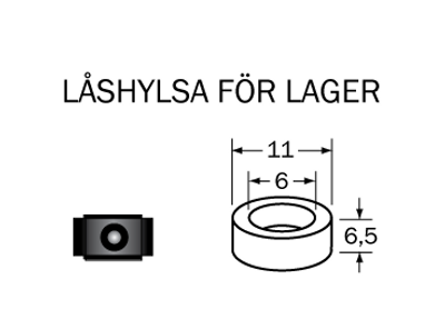 Cobolt LH-116 Låshylsa 11 x 6 x 6,5 mm