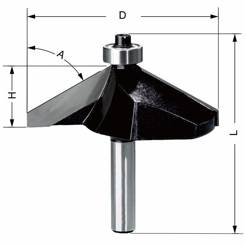 Delver Fasfräs 61.5×15×63 60° S=8