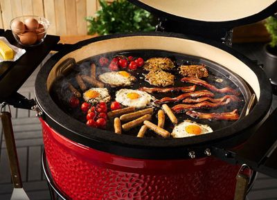 Kamado Joe Halvmåneformad Vändbar Stekplatta Classic Joe
