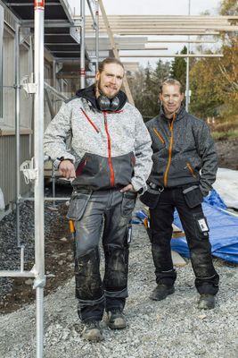 Jobman 1247 Softshell Jacka Gråmelange/Röd