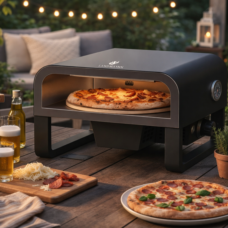 Landmann Calliano gasol pizzaugn med roterande pizzasten 4,2 kW