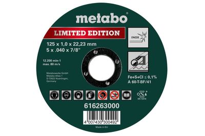 Metabo Kapskiva 125mm Metall/Rostfritt (1-P)