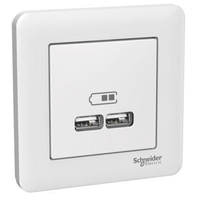 uttag 2 usb max 2.1a vit exxact