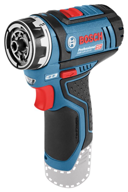 Bosch GSR 12V-15 FC Borr-/skruvdragare 12V inkl. 3st chuckar (2x2,0ah)