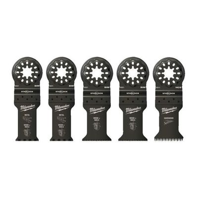 Milwaukee Multibladssats för trä & metall 5-delar Starlock