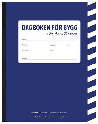 Byggdagbok 30 dagars A4