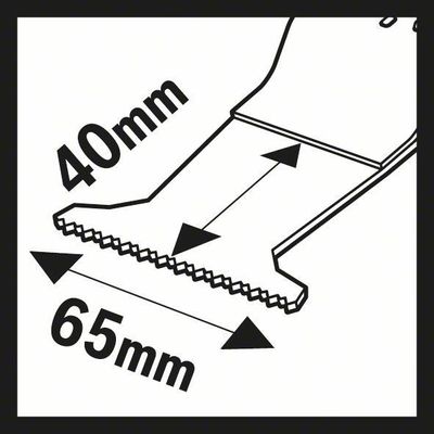 Bosch AII 65 APB Sågblad STARLOCK 65x40mm BIM (10-P)