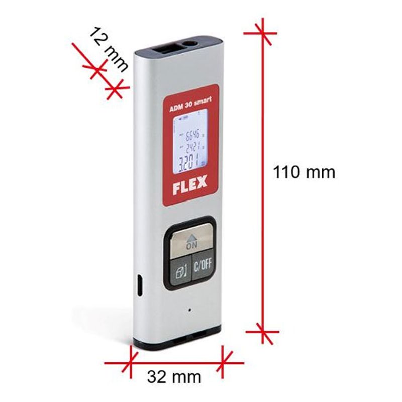 Flex Avståndsmätare ADM30 Smart ->30m