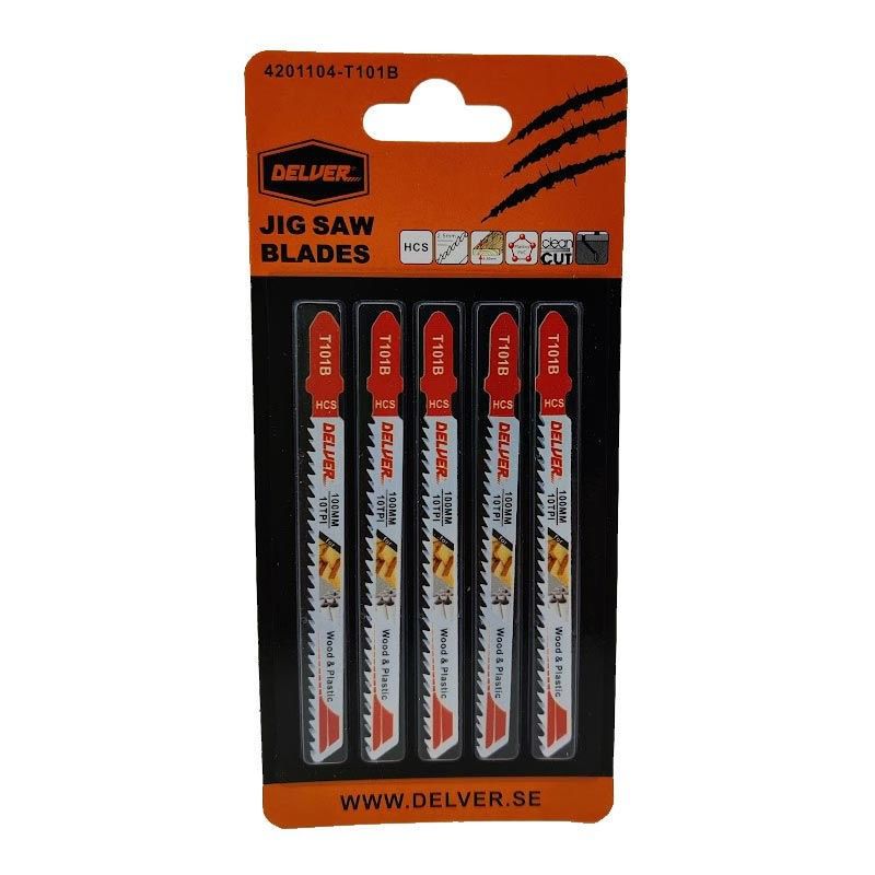 Delver T101B Sticksågsblad för trä/plast 3-30mm 5-P HCS