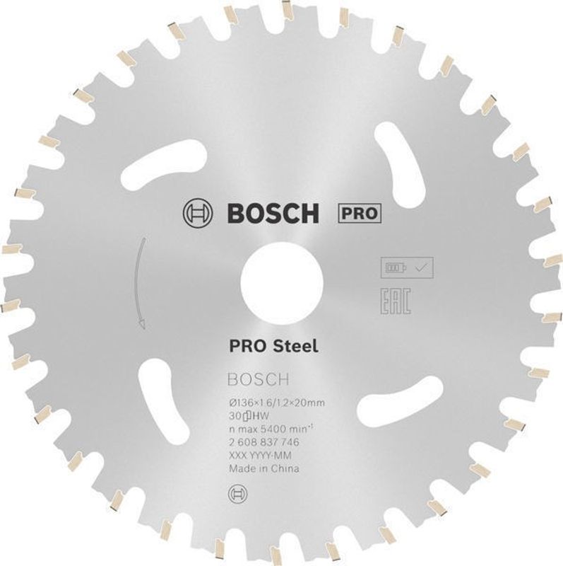 Bosch PRO Steel Cordless Cirkelsågklinga 136x20x30T