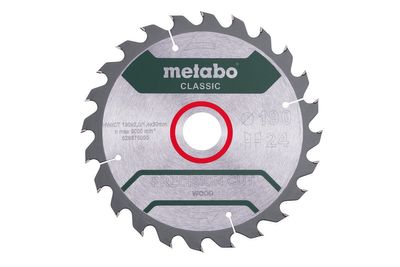 Metabo sågblad ”Precision cut wood - classic” 190 x 30 Z24 WZ 15°
