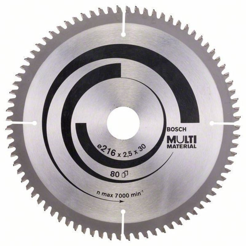 Bosch Cirkelsågklinga 216mm 80T (Aluminium, Trä, Laminat, Epoxy)
