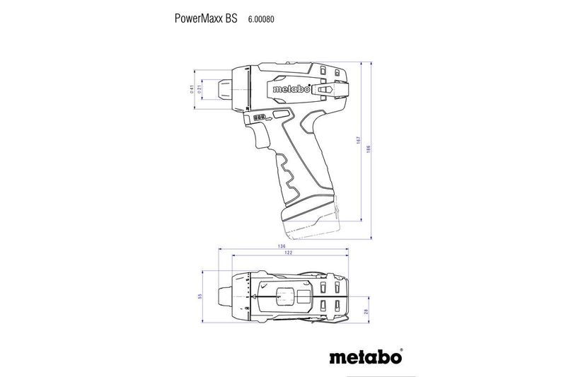 Metabo Borr-/skruvdragare Powermaxx BS Basic 12V (2x2,0ah)