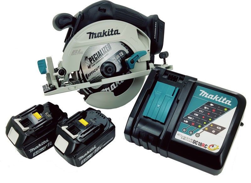 Makita DHS680RTJB Cirkelsåg 18V 165mm BL (2x5,0ah) BLACK-EDITION