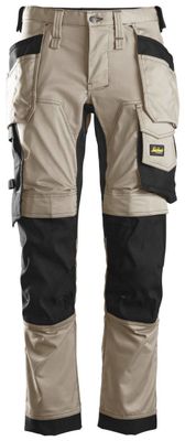 Snickers 6241 Arbetsbyxa Stretch Hölsterfickor Khaki/Svart