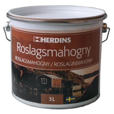 Herdins Tjärolja Roslagsmahogny 3L utomhusolja
