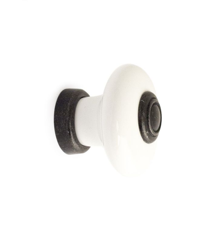 Habo Knopp Erik Porslin Vit/Tenn SB
