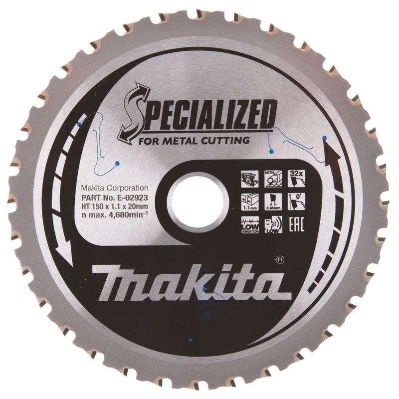 Makita E-02923 Cirkelsågblad HM 150x20x1,1mm 32T Metall