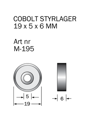 Cobolt Kullager 19 x 5 mm